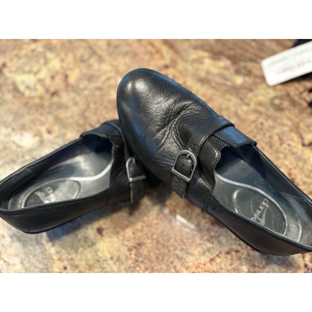 Dansko Black Women's Size US 9 1/2  EU 40 Black Slip On Comfort Shoe Great Cond‎